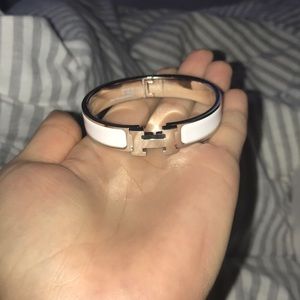Hermès chic H blanc bracelet